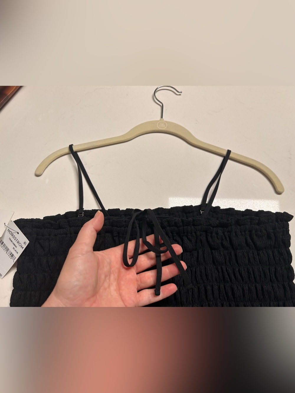 Treasure & Bond Black Smocked Ruffle Cami Large NWT - Picture 6 of 10